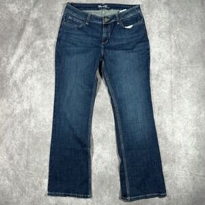 Wrangler Womens Bootcut Jeans Size 11x30 Dark Wash Blue Denim Western Mid Rise